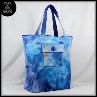 One-of-a-kind HAND-DYED HAND-MADE 100% Cotton Tote Bag