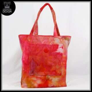 One-of-a-kind HAND-DYED HAND-MADE 100% Cotton Tote Bag