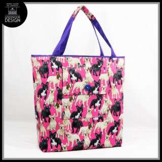 FRENCHIE BAG !!  100% Cotton outer shell , Durable Poly/Cotton Lining
